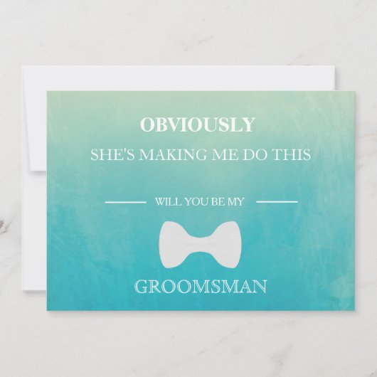 Invitation Serez-Vous Mon Groomsman ? (Devant)