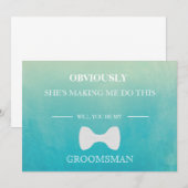 Invitation Serez-Vous Mon Groomsman ? (Devant / Derrière)