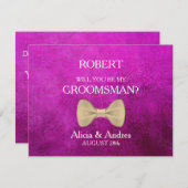 Invitation Serez-vous mon Groomsman ? (Devant / Derrière)