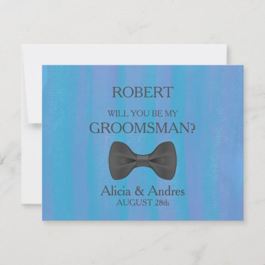 Invitation Serez-vous mon Groomsman ? (Devant)