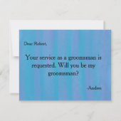 Invitation Serez-vous mon Groomsman ? (Dos)
