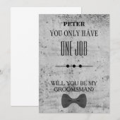 Invitation Serez-Vous Mon Groomsman ? (Devant / Derrière)