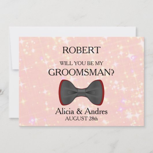 Invitation Serez-vous mon Groomsman ? (Devant)