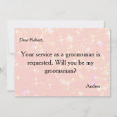 Invitation Serez-vous mon Groomsman ? (Dos)