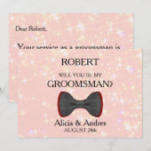 Invitation Serez-vous mon Groomsman ? (Devant / Derrière)