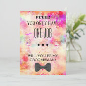 Invitation Serez-Vous Mon Groomsman ? (Debout devant)
