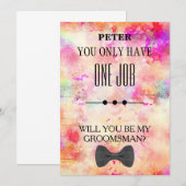 Invitation Serez-Vous Mon Groomsman ? (Devant / Derrière)