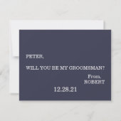 Invitation Serez-vous mon Groomsman ? (Dos)