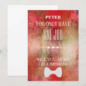 Invitation Serez-Vous Mon Groomsman ? (Devant / Derrière)