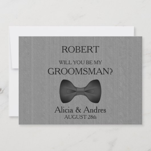 Invitation Serez-vous mon Groomsman ? (Devant)