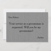 Invitation Serez-vous mon Groomsman ? (Dos)