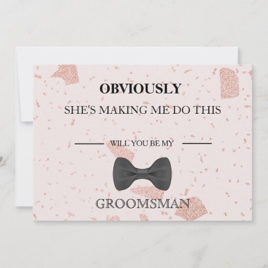 Invitation Serez-Vous Mon Groomsman ? (Devant)