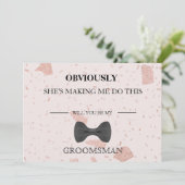 Invitation Serez-Vous Mon Groomsman ? (Debout devant)