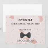 Invitation Serez-Vous Mon Groomsman ? (Devant / Derrière)