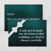 Invitation Serez-vous mon Groomsman ? (Devant / Derrière)