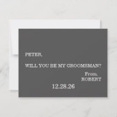 Invitation Serez-vous mon Groomsman ? (Dos)