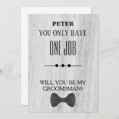 Invitation Serez-Vous Mon Groomsman ? (Devant / Derrière)