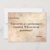 Invitation Serez-vous mon Groomsman ? (Dos)