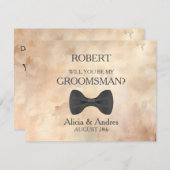 Invitation Serez-vous mon Groomsman ? (Devant / Derrière)