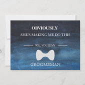 Invitation Serez-Vous Mon Groomsman ? (Devant)