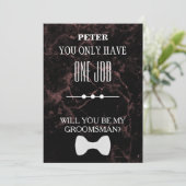 Invitation Serez-Vous Mon Groomsman ? (Debout devant)