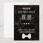 Invitation Serez-Vous Mon Groomsman ? (Devant / Derrière)