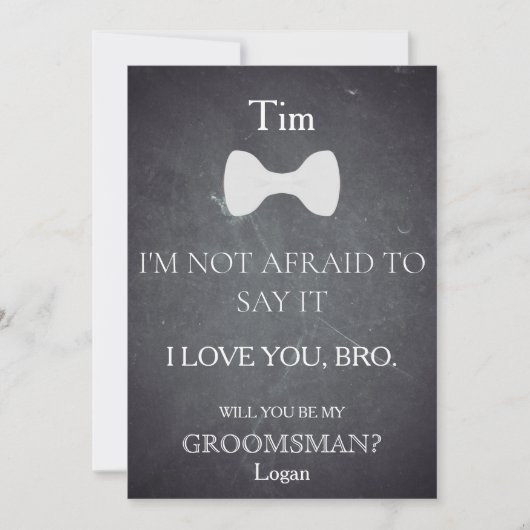 Invitation Serez-Vous Mon Groomsman ? (Devant)