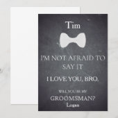 Invitation Serez-Vous Mon Groomsman ? (Devant / Derrière)