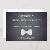 Invitation Serez-Vous Mon Groomsman ? (Devant / Derrière)