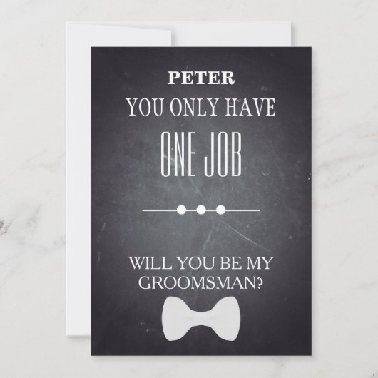 Invitation Serez-Vous Mon Groomsman ? (Devant)