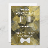 Invitation Serez-Vous Mon Groomsman ? (Devant / Derrière)