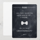 Invitation Serez-Vous Mon Groomsman ? (Devant / Derrière)