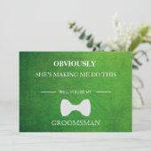 Invitation Serez-Vous Mon Groomsman ? (Debout devant)