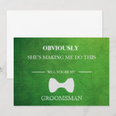 Invitation Serez-Vous Mon Groomsman ? (Devant / Derrière)