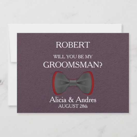 Invitation Serez-vous mon Groomsman ? (Devant)