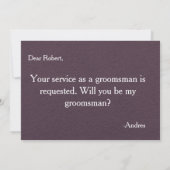 Invitation Serez-vous mon Groomsman ? (Dos)