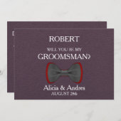 Invitation Serez-vous mon Groomsman ? (Devant / Derrière)
