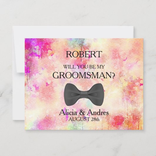 Invitation Serez-vous mon Groomsman ? (Devant)