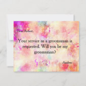 Invitation Serez-vous mon Groomsman ? (Dos)
