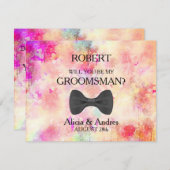 Invitation Serez-vous mon Groomsman ? (Devant / Derrière)