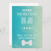 Invitation Serez-Vous Mon Groomsman ? (Devant / Derrière)