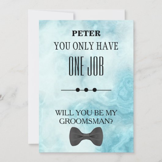Invitation Serez-Vous Mon Groomsman ? (Devant)
