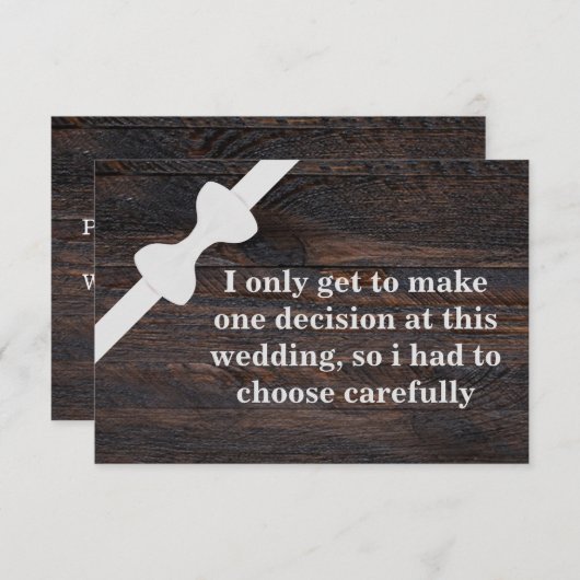 Invitation Serez-vous mon Groomsman ? Arrière - plan en bois (Devant / Derrière)