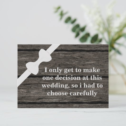 Invitation Serez-vous mon Groomsman ? Arrière - plan en bois (Debout devant)