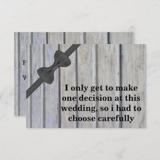 Invitation Serez-vous mon Groomsman ? Arrière - plan en bois (Devant / Derrière)