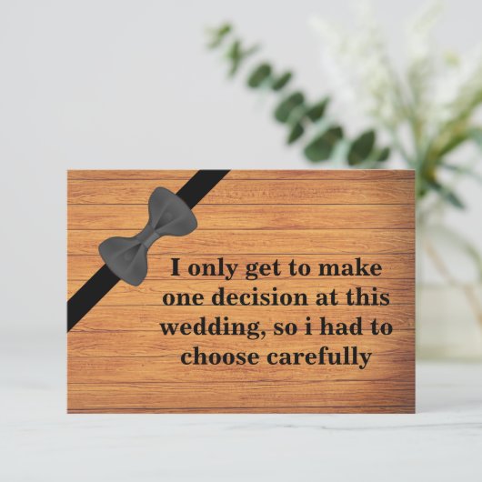 Invitation Serez-vous mon Groomsman ? Arrière - plan en bois (Debout devant)