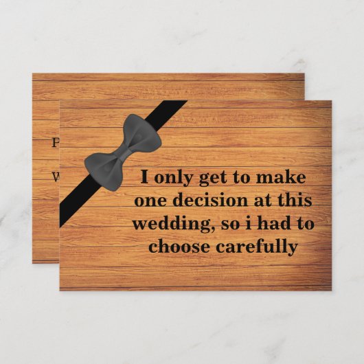 Invitation Serez-vous mon Groomsman ? Arrière - plan en bois (Devant / Derrière)