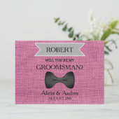 Invitation Serez-vous mon Groomsman avec Bow ? (Debout devant)
