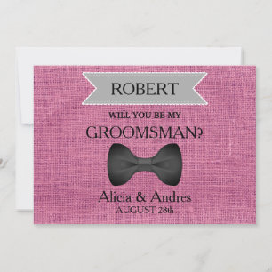 Invitation Serez-vous mon Groomsman avec Bow ?