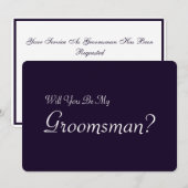 Invitation Serez-vous mon Groomsman avec l'image de l'homme (Devant / Derrière)